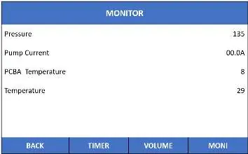 Podgląd parametrów pracy urządzenia w menu MONITOR.