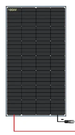 Schemat modułu fotowoltaicznego 100W