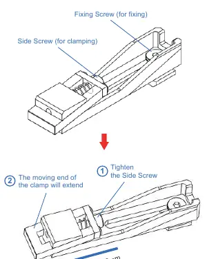 Schemat działania mechanizmu zaciskowego
