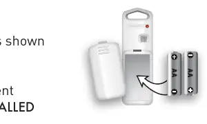 Instalacja baterii w czujniku zewnętrznym