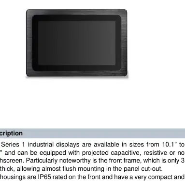 Wachendorff 10.1" Industrial Display