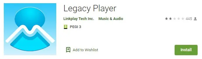 Ikona aplikacji Legacy Player