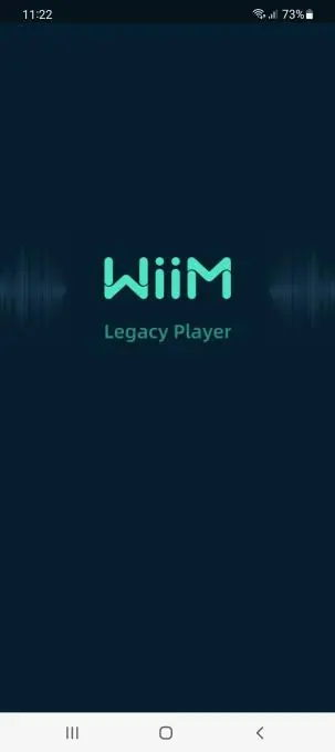 Ekran startowy aplikacji WiiM Legacy Player.