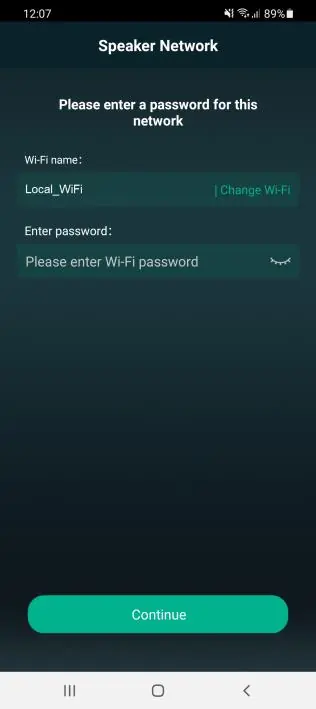 Wprowadzanie danych sieci Wi-Fi.