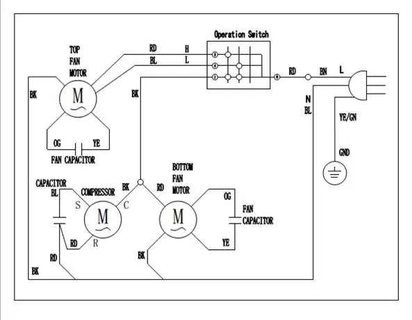 Schemat połączeń elektrycznych urządzenia