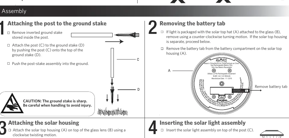 Kroki montażu lampy solarnej