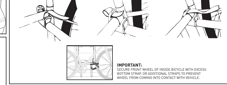 Sposób zabezpieczania rowerów paskami
