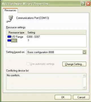 Konfiguracja zasobów sprzętowych w kreatorze Windows
