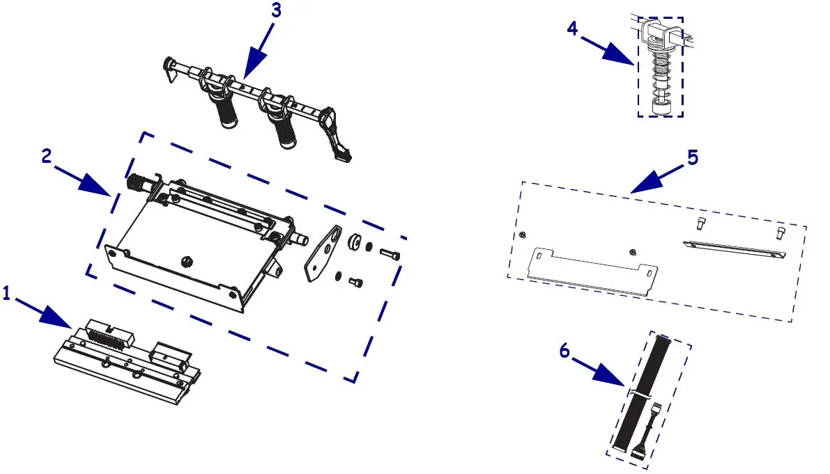 Schemat mechanizmu drukującego