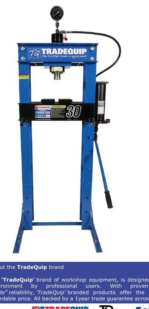 Prasa hydrauliczna TradeQuip 1064T