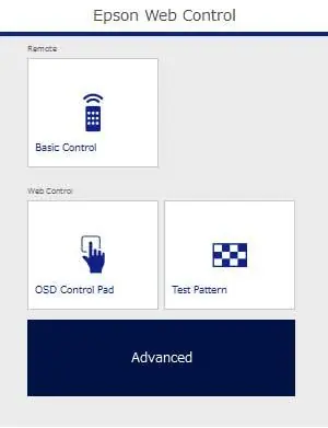 Panel sterowania Epson Web Control