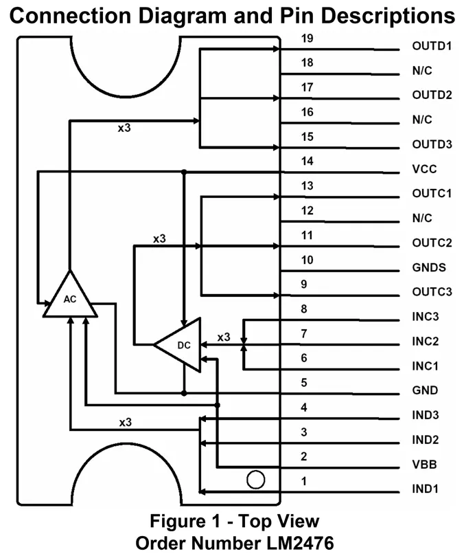 Schemat połączeń LM2476