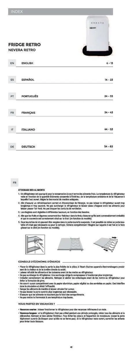 Instrukcja demontażu i regulacji półek