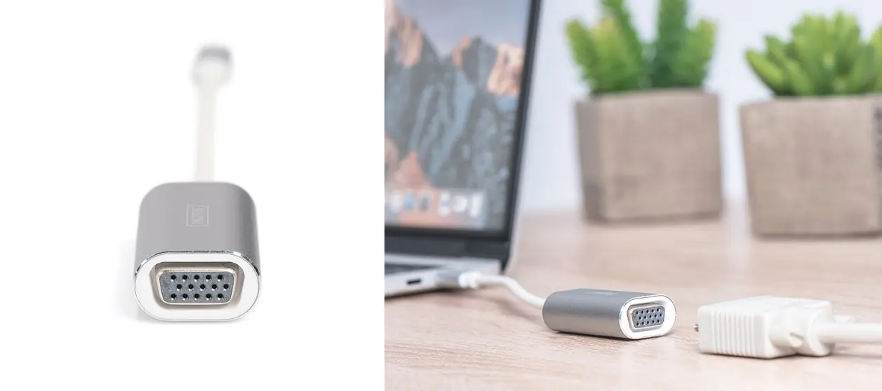 Sposób podłączenia adaptera do komputera i monitora