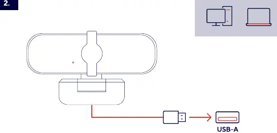 Podłączenie kamery do portu USB-A