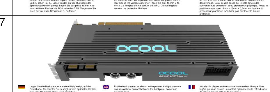Instalacja backplate