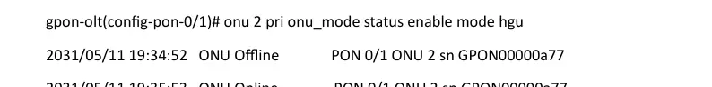 Przykład komend CLI dla zmiany trybu z SFU na HGU