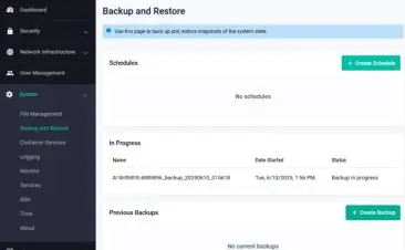 Panel Backup and Restore