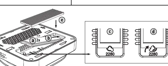 Wkładanie dysku M.2 SSD do slotu