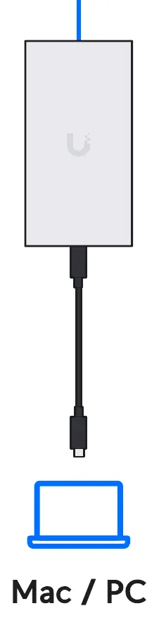 Podłączenie adaptera do komputera
