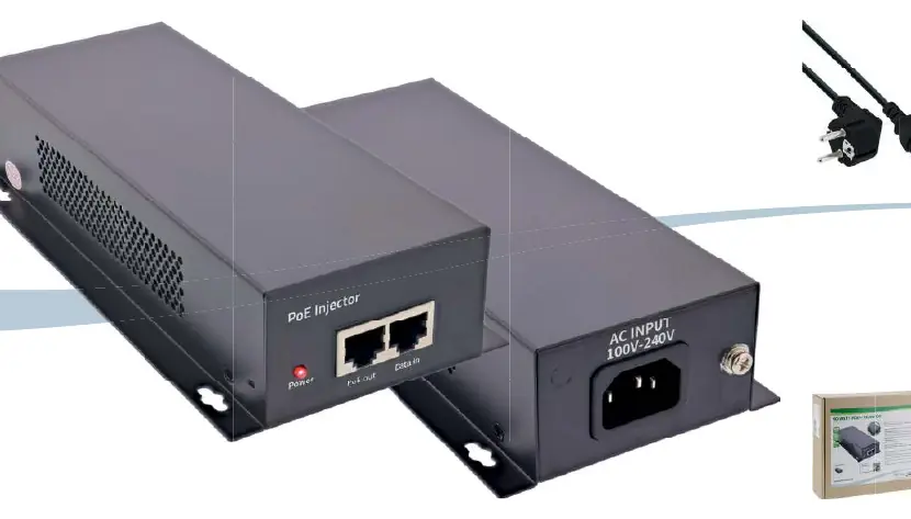 Iniektor PoE++ InLine 10Gigabit - widok urządzenia z portami