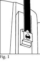 Montaż wieszaka na obudowie filtra (Fig. 1)