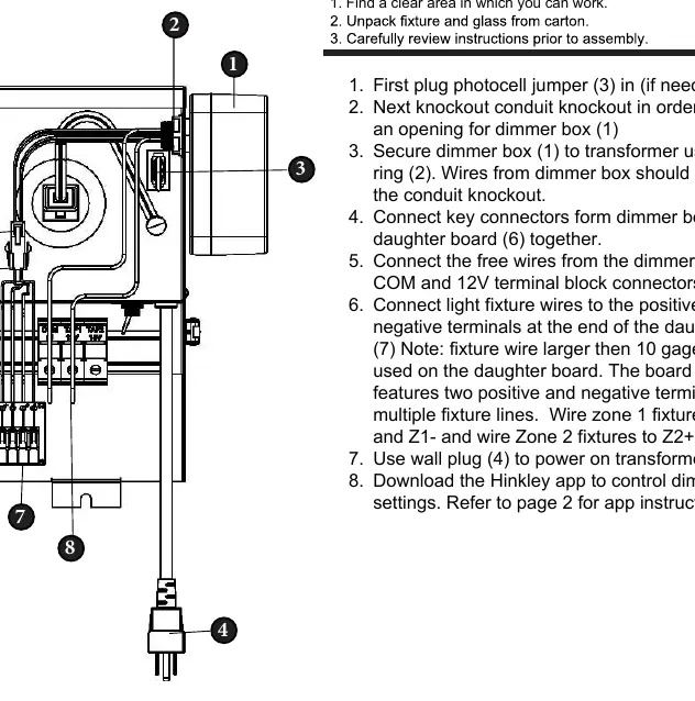 Schemat podłączenia sterownika Hinkley 0150WLC