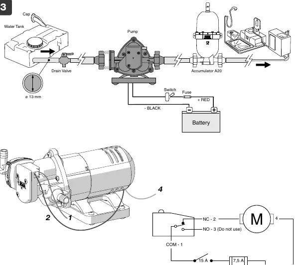 Schemat instalacji elektrycznej i hydraulicznej