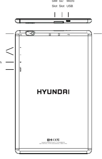 Schemat budowy tabletu Hyundai HYTAB PRO 10LA2