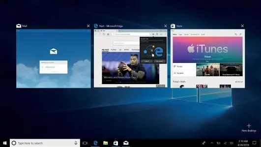 Interfejs wielozadaniowości (Task View)