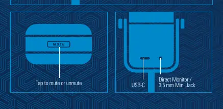 Porty urządzenia: USB-C oraz wyjście słuchawkowe 3.5 mm.