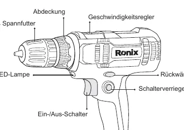 Schemat budowy wkrętarki Ronix 2510