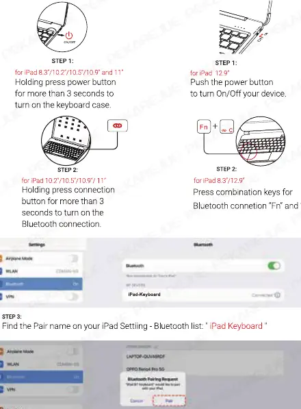 Kroki parowania Bluetooth