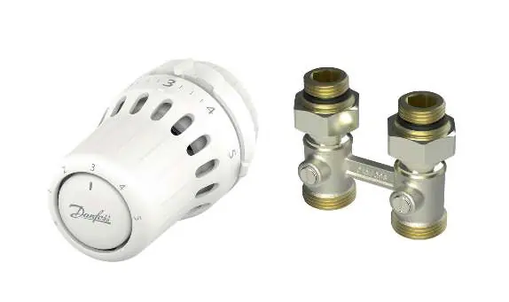 Głowica termostatyczna Danfoss React RA click oraz zawór RLV-KB