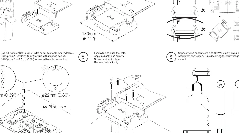 Kroki instalacji ładowarki Scanstrut ROKK Wireless Nano