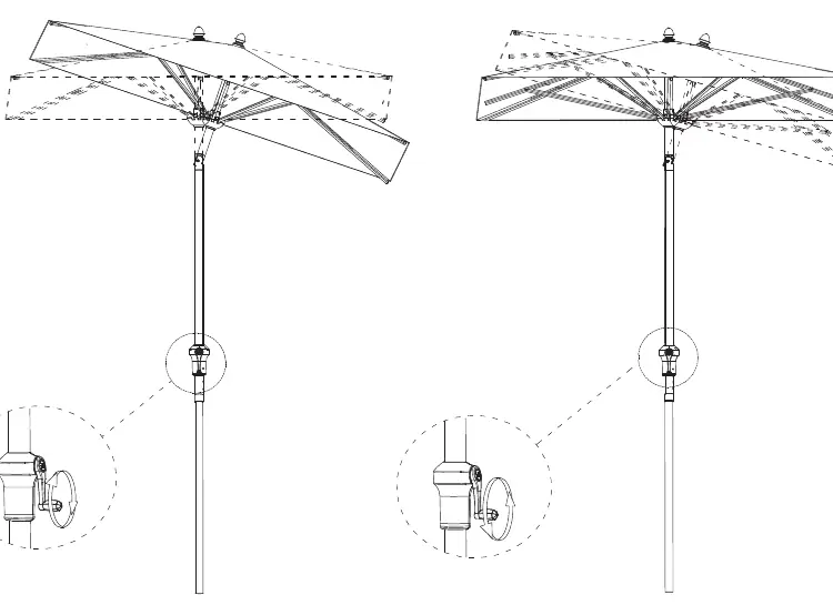 Przechylanie parasola