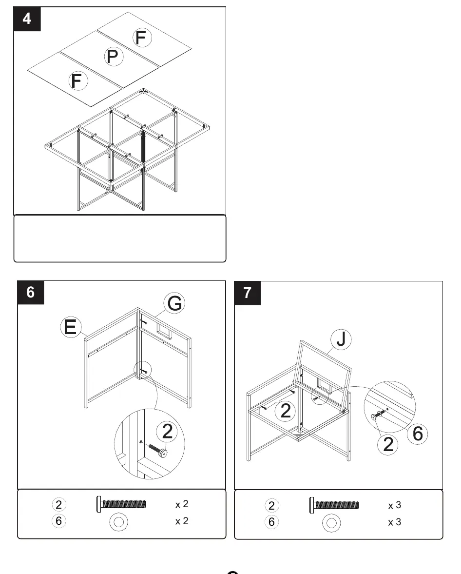Kroki montażu 4, 6, 7