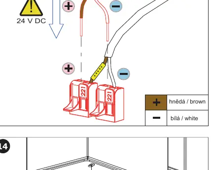 Schemat podłączenia elektrycznego 24 V DC