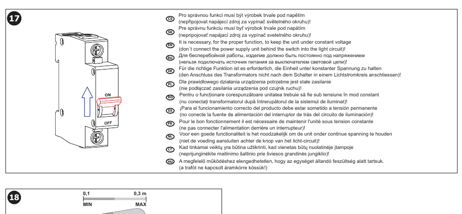 Ostrzeżenie dotyczące zasilania