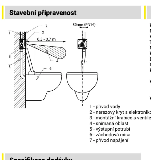 Schemat instalacji i elementy składowe spłukiwacza