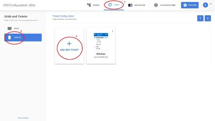 Proces dodawania nowego biletu w narzędziu konfiguracyjnym