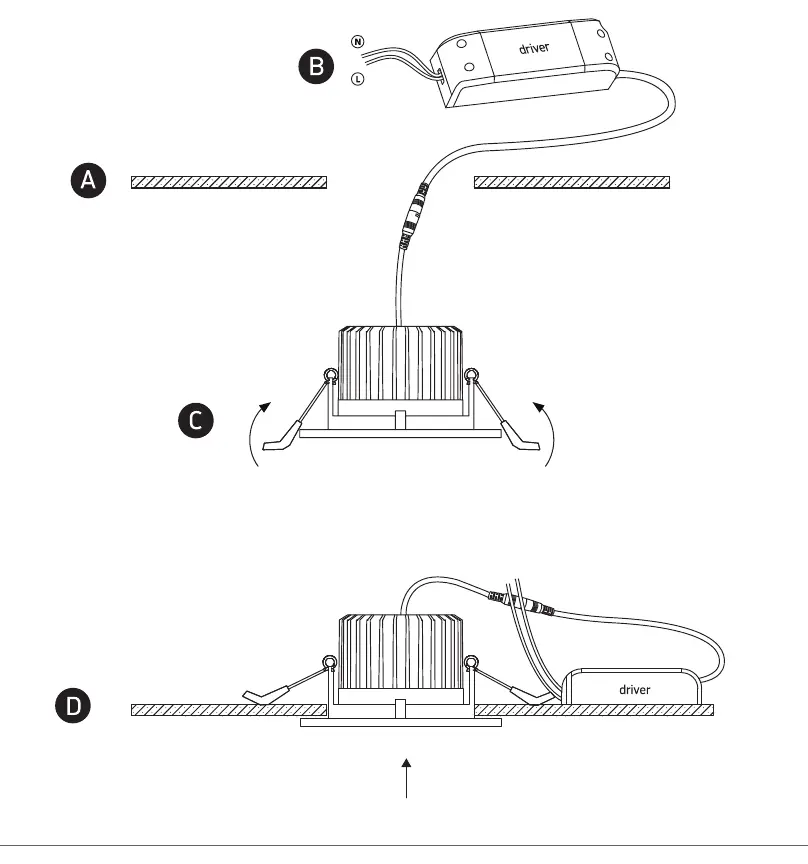 Schemat montażu oprawy One Light 11107B