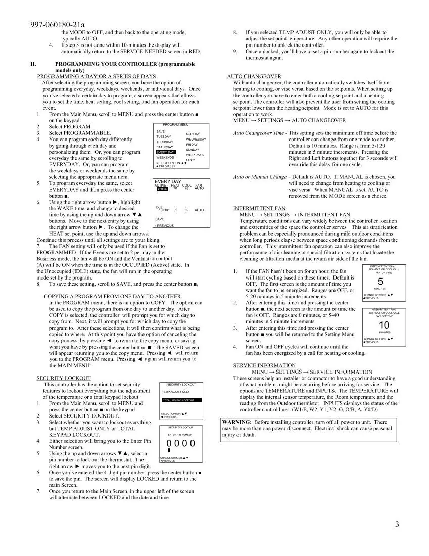Menu programowania i ustawienia blokady
