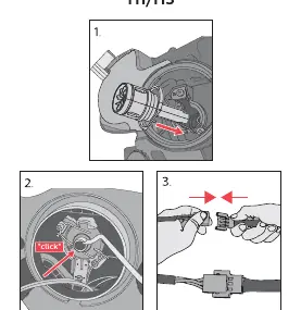 Procedura montażu żarówek H1/H3