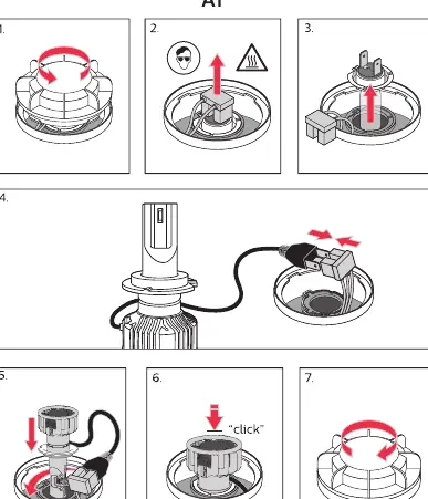Instrukcja montażu żarówek H7/H4