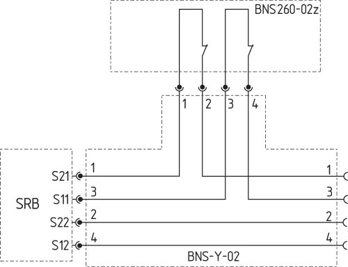 Schemat połączenia Y-adaptera BNS-Y-11