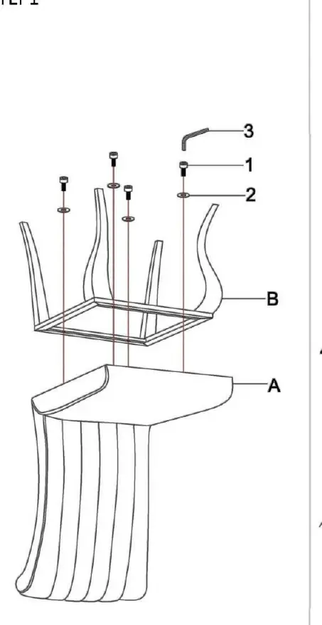 Schemat montażu krzesła 105076