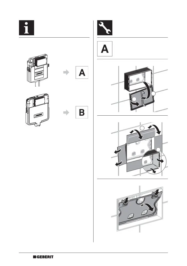 Wybór wariantu montażu: Sigma 12 cm (A) lub Sigma 8 cm (B)