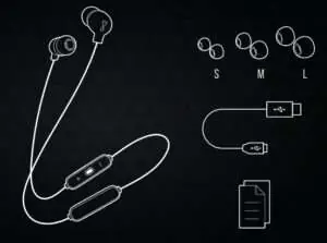 Zawartość zestawu: słuchawki, wkładki douszne i kabel
