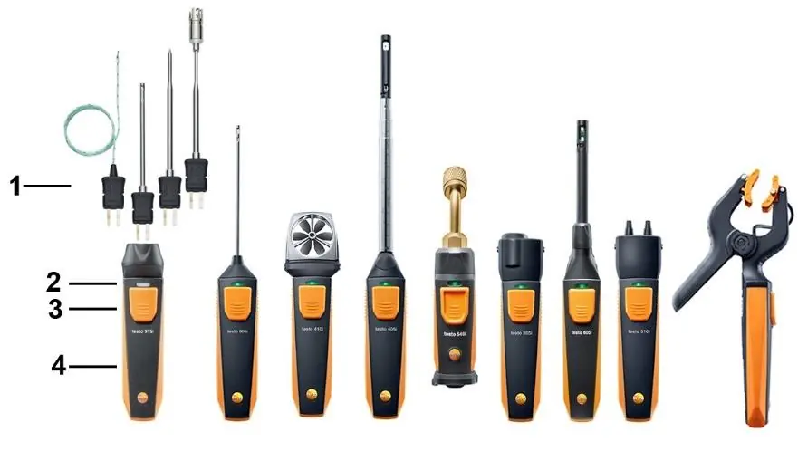 Przegląd sond Testo Smart Probes